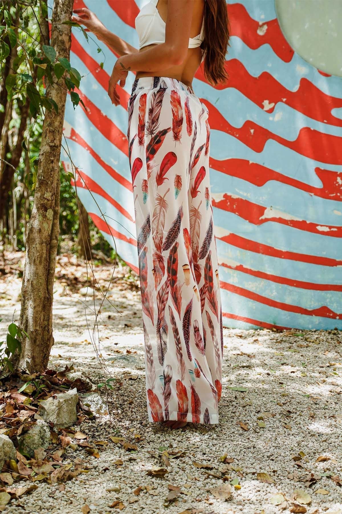 White Feather Pantolon