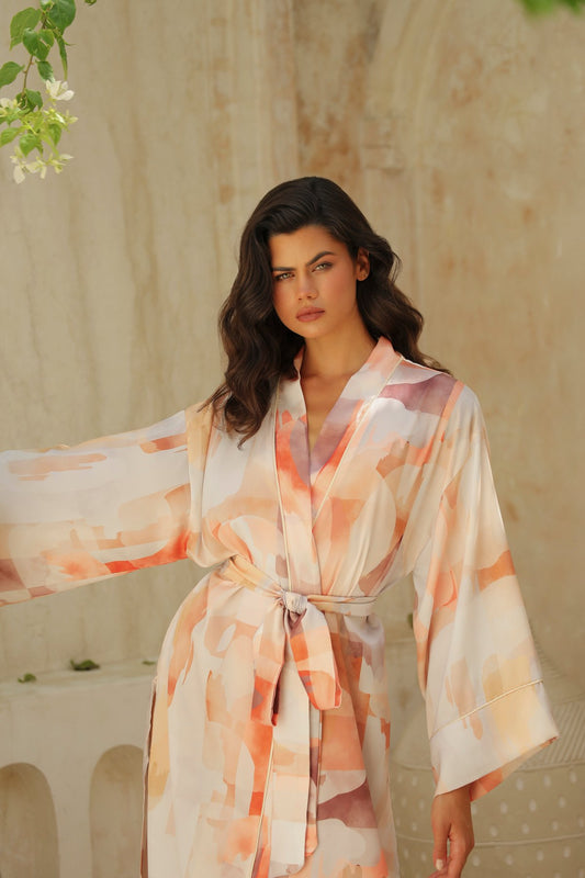 Lumiere Uzun Kimono Sabahlık