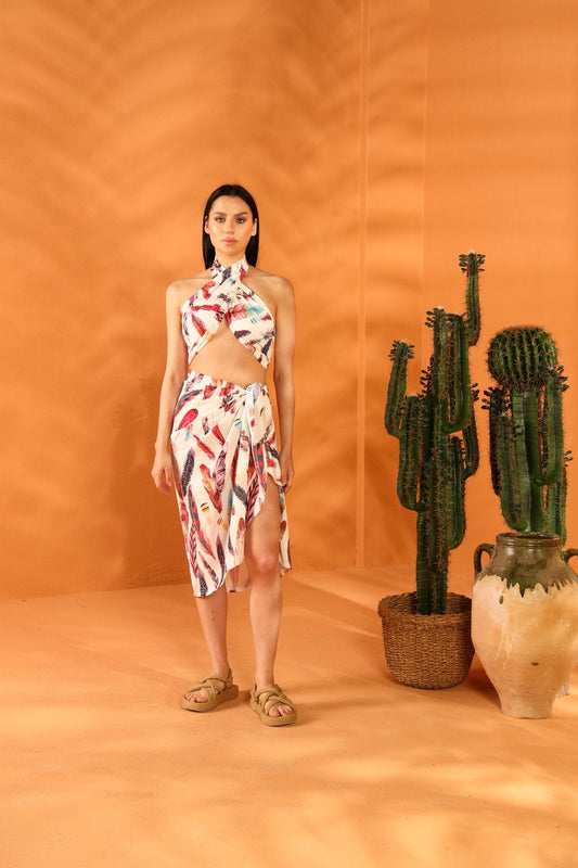 WHITE FEATHER PAREO ETEK