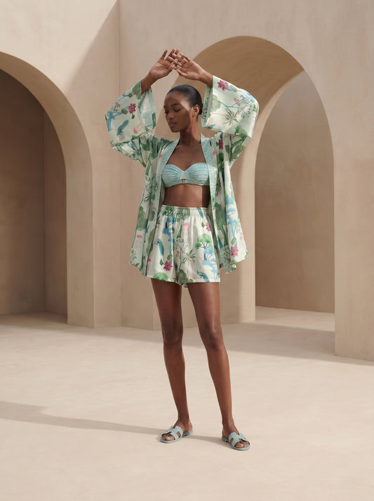 ST. TROPEZ KISA Kimono&ŞORT TAKIM