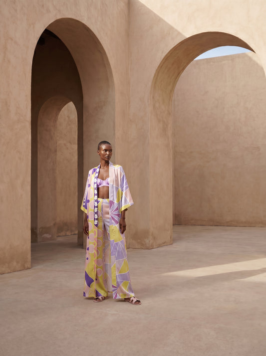 PORTOFINO UZUN Kimono&PANTOLON TAKIM