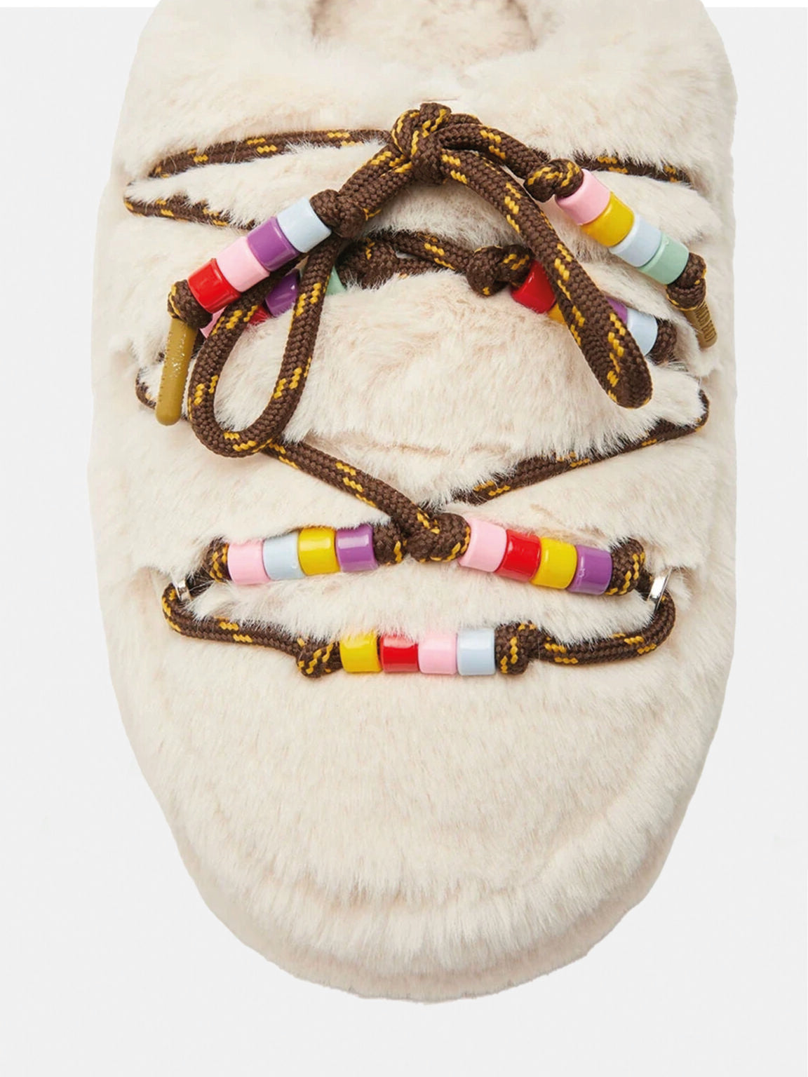 Mule Cream Faux Fur Beads