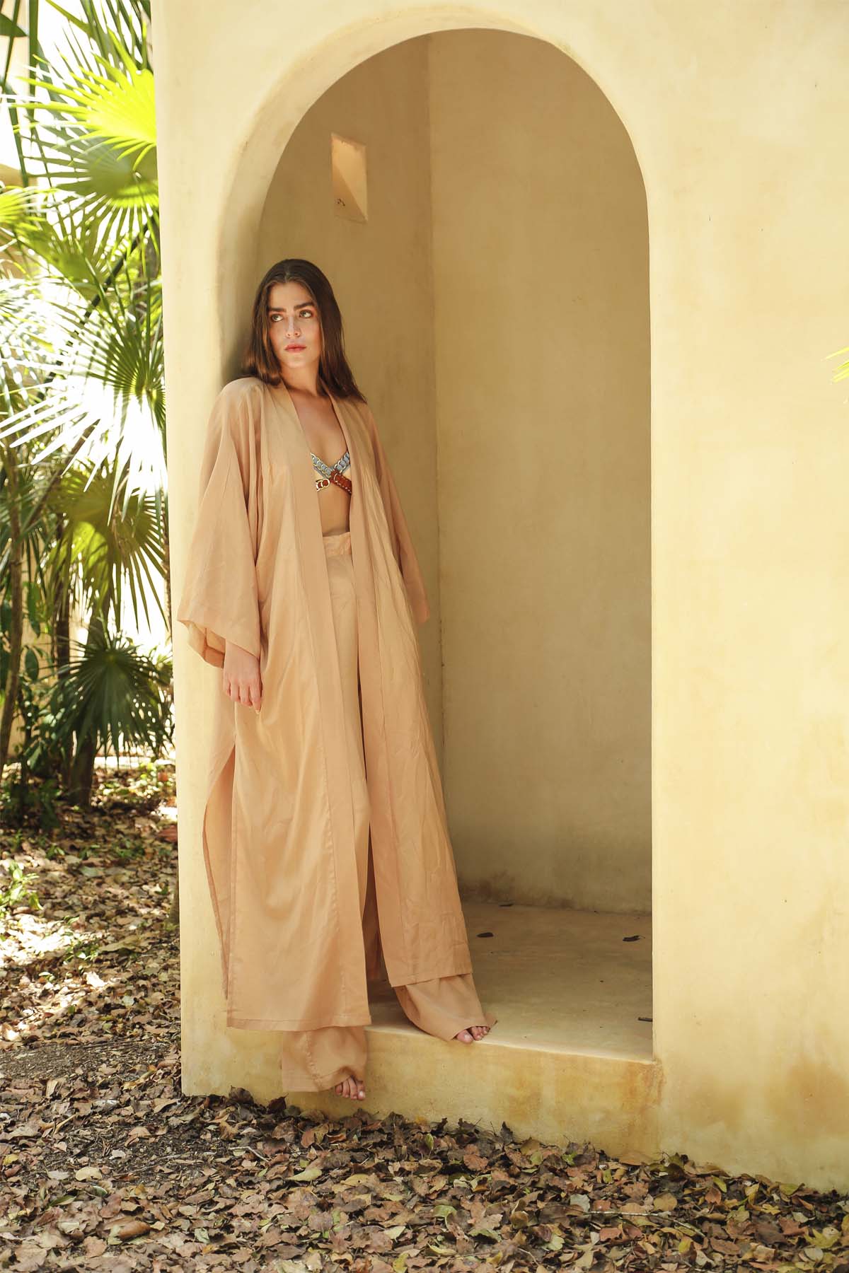 Cappuccıno Kimono&Pantolon Takım