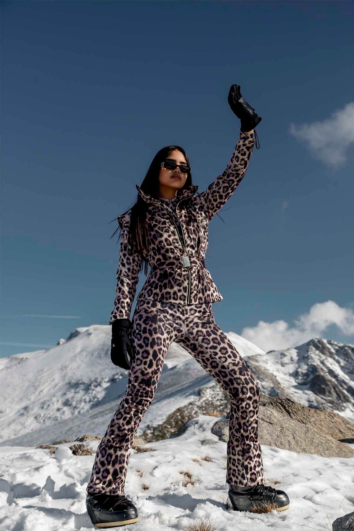 Leopardess Kayak Mont & Pantolon Takım
