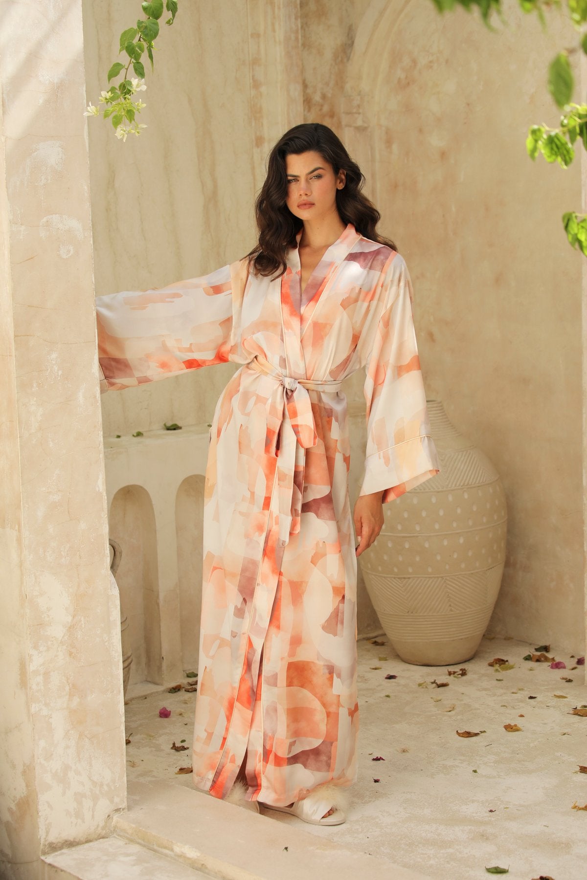 Lumiere Uzun Kimono Sabahlık
