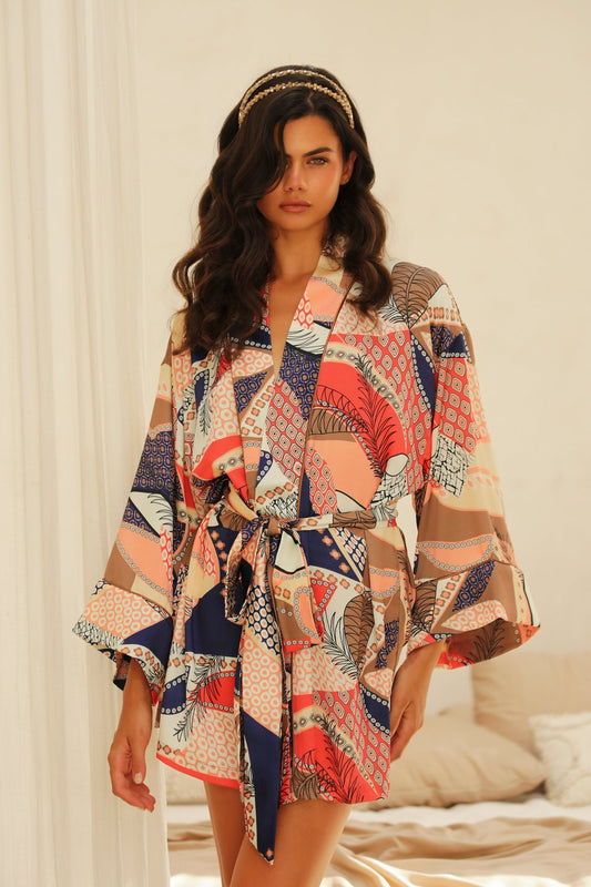 Minuit Kısa Kimono Sabahlık