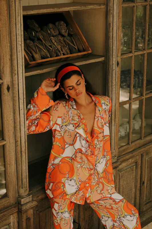 Aurelie Orange Kruvaze Üst