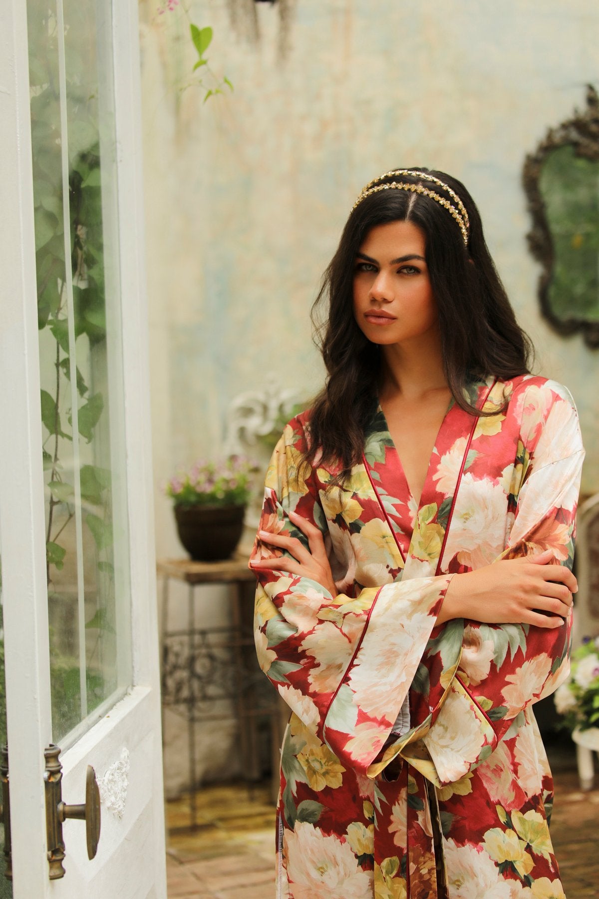 Jardin Secret Uzun Kimono Sabahlık