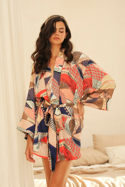 Minuit Kısa Kimono Sabahlık