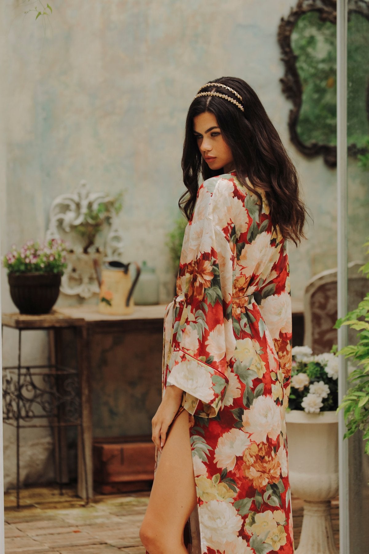 Jardin Secret Uzun Kimono Sabahlık