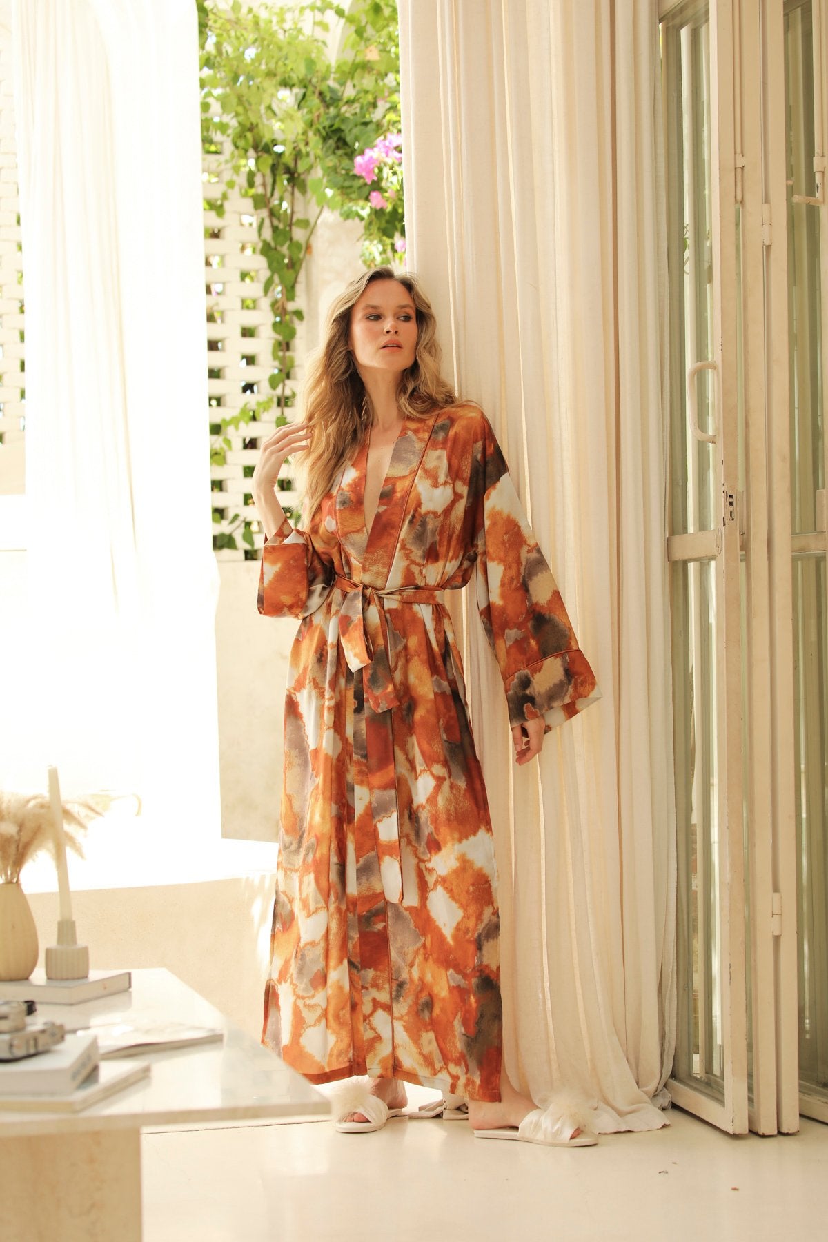 Brume  Uzun Kimono Sabahlık