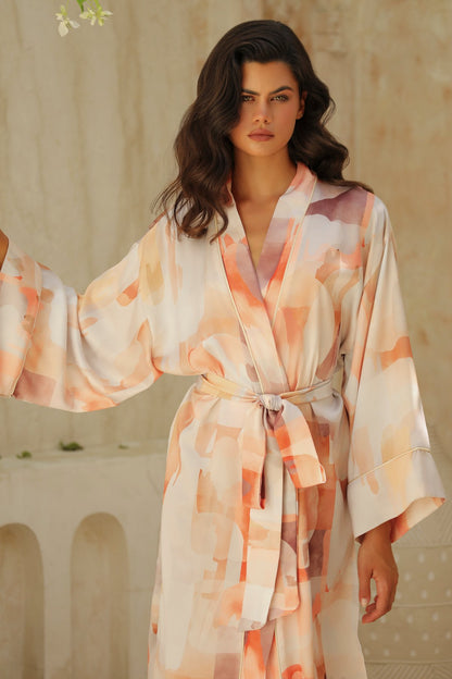 Lumiere Uzun Kimono Sabahlık