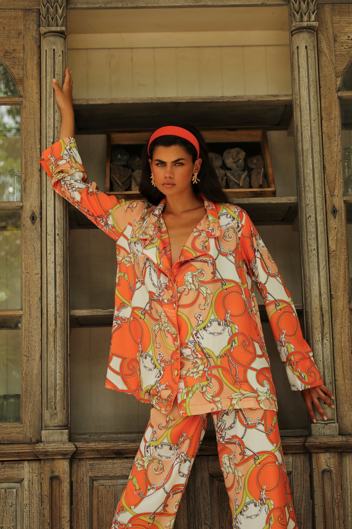 Aurelie Orange Pantolon Takım