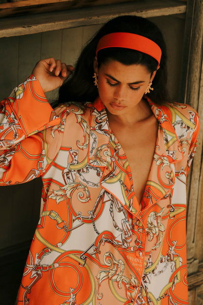 Aurelie Orange Kruvaze Üst
