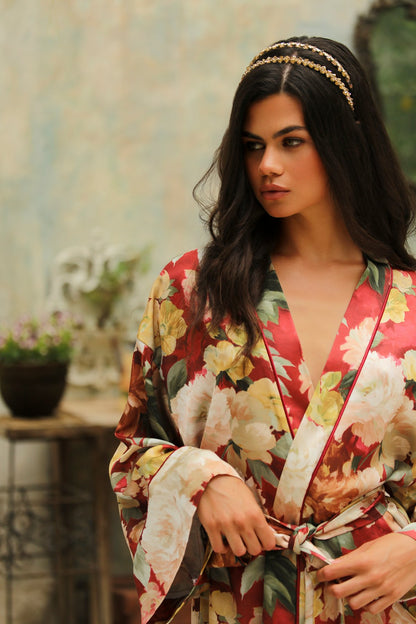 Jardin Secret Uzun Kimono Sabahlık