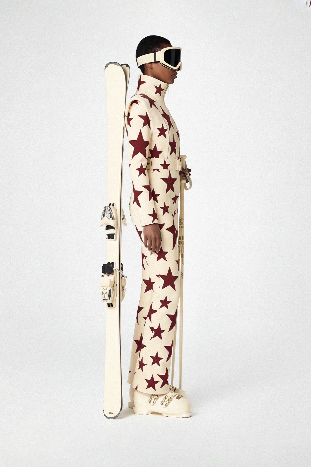 Les Deux Alpes-Creme Kayak Tulumu - Boot Cut