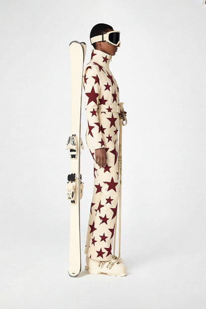Les Deux Alpes-Creme Kayak Tulumu - Boot Cut