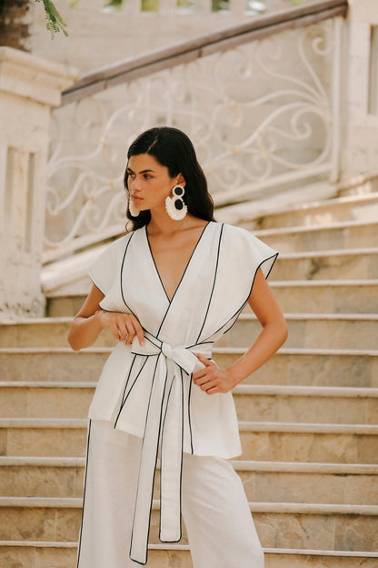 Aulia Blanc Pantolon Takım