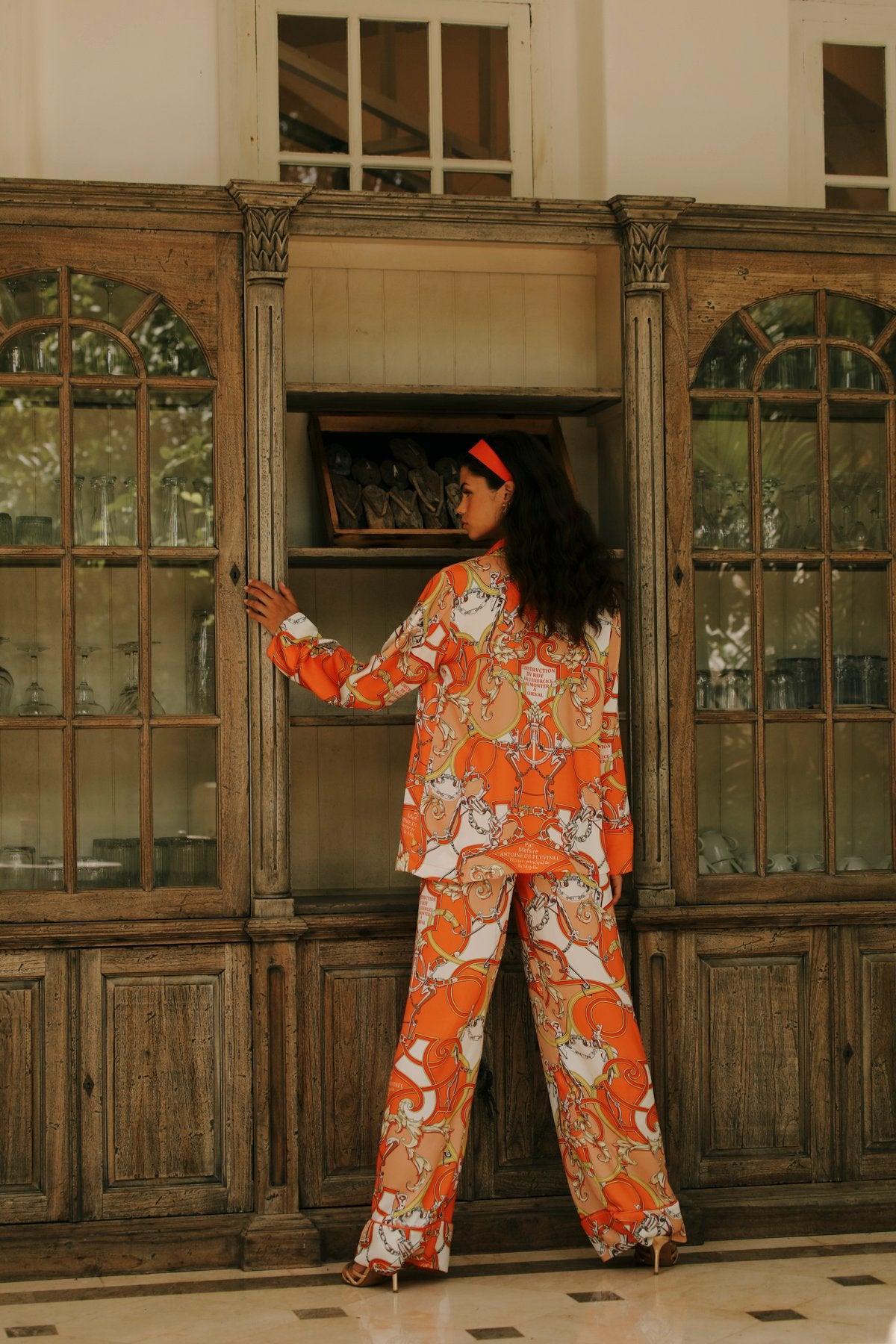 Aurelie Orange Pantolon