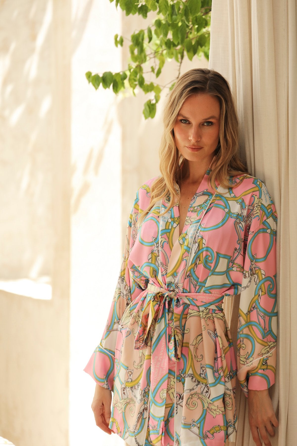 Aurelie Rose Kısa Kimono Sabahlık