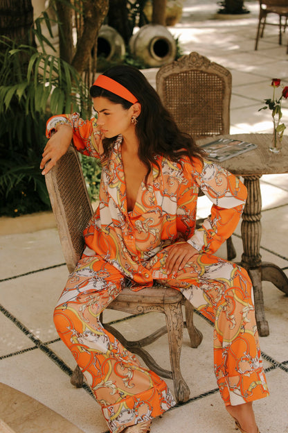 Aurelie Orange Pantolon Takım