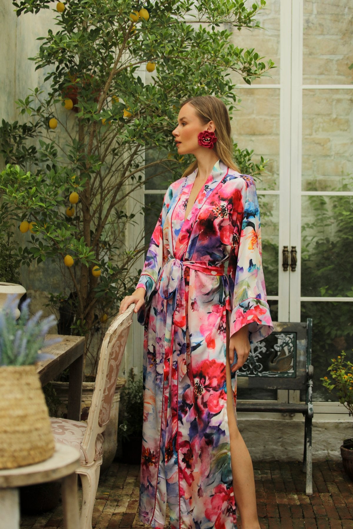 Rosalie Uzun Kimono Sabahlık