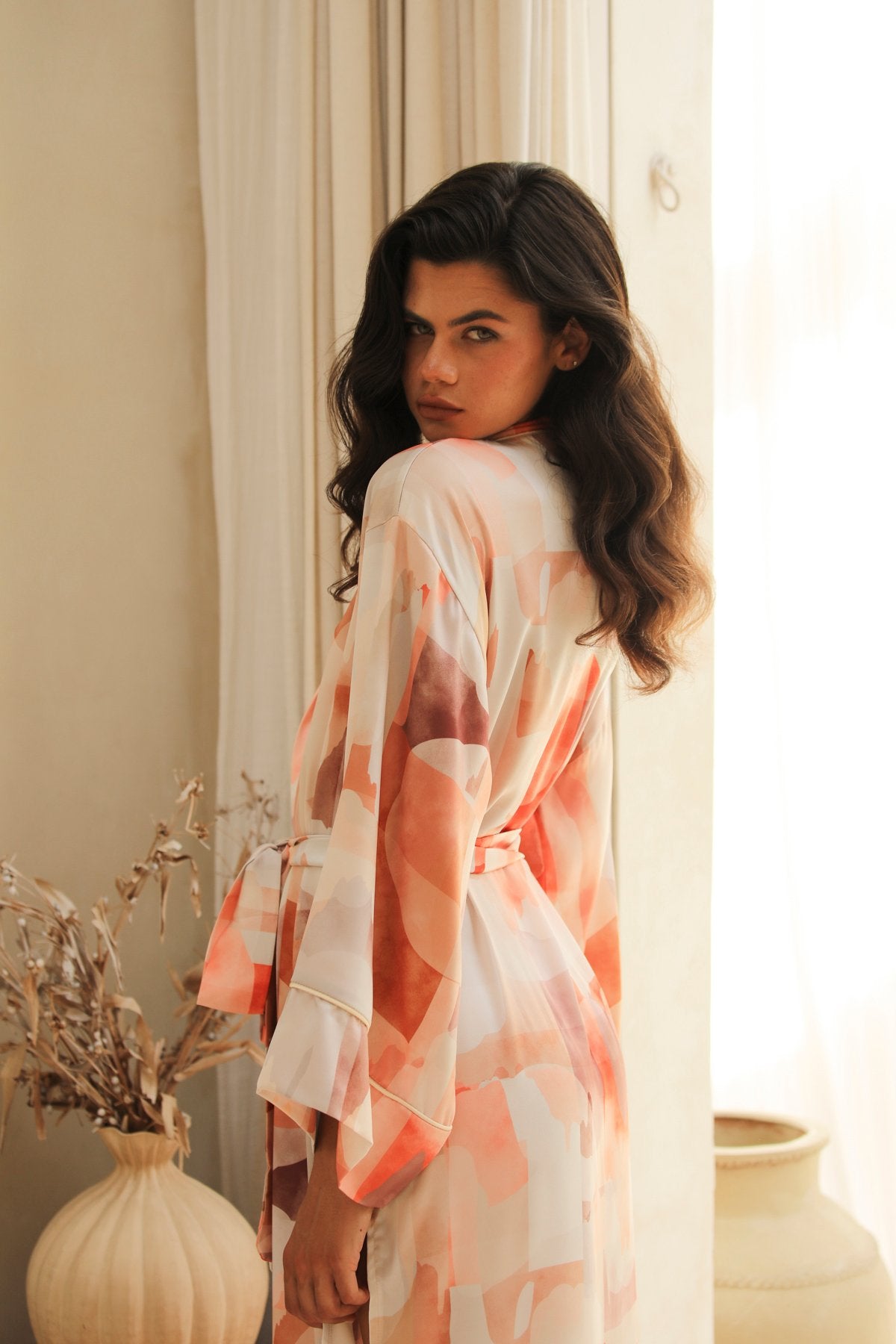 Lumiere Uzun Kimono Sabahlık