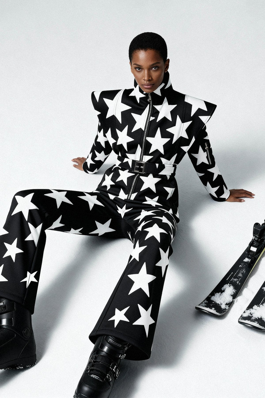 Les Deux Alpes-Noir Kayak Mont & Pantolon Takım