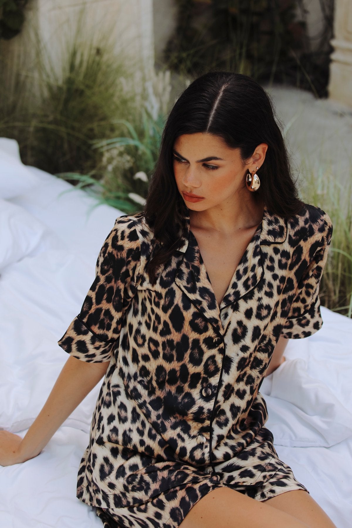 Leopard Şort Takım