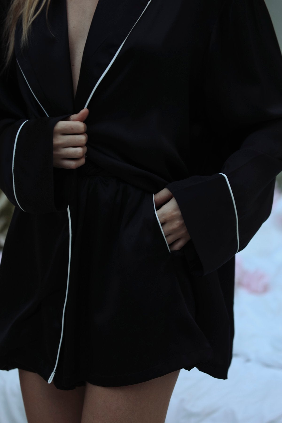 Ombre De Soie Şal Yaka Üst