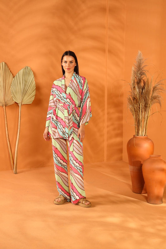 PINKY PROMISE KİMONO PANTOLON TAKIM