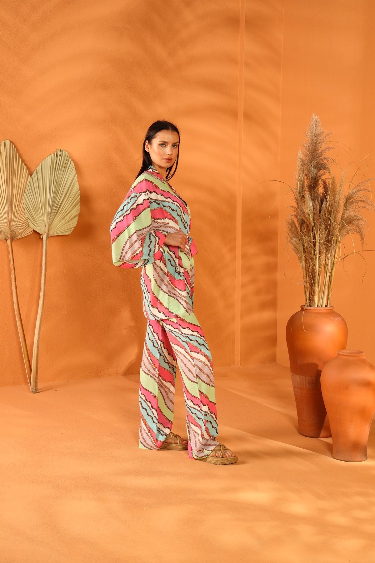 PINKY PROMISE KİMONO PANTOLON TAKIM