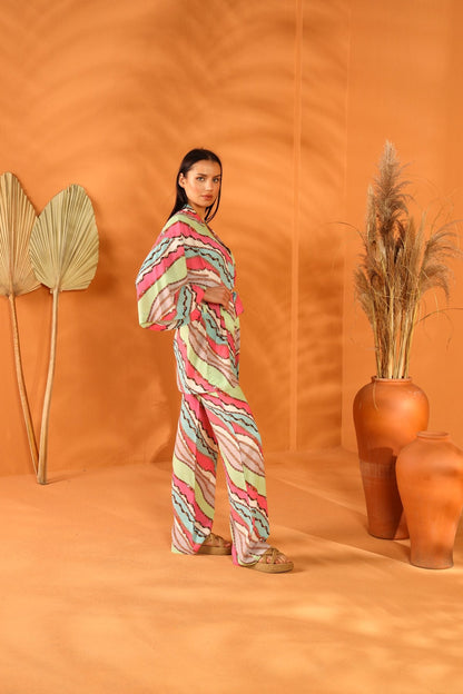 PINKY PROMISE KİMONO PANTOLON TAKIM