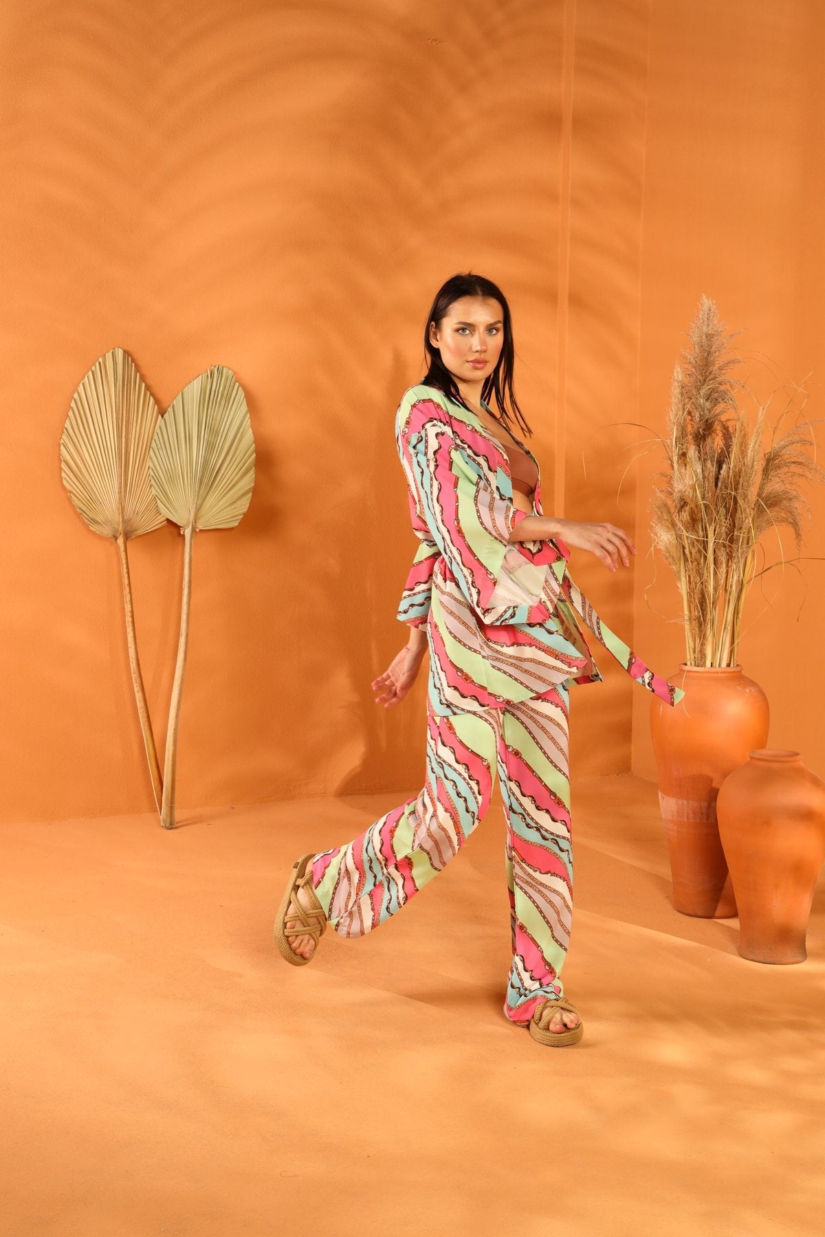 PINKY PROMISE KİMONO PANTOLON TAKIM