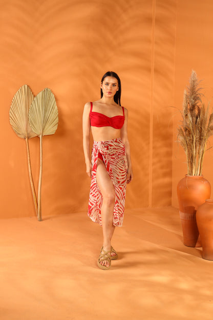DEEP RED PAREO ETEK