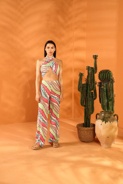 PINKY PROMISE ŞAL PANTOLON TAKIM