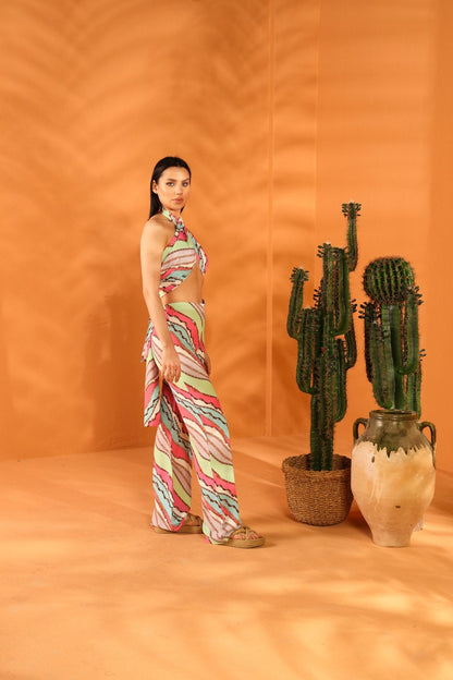 PINKY PROMISE ŞAL PANTOLON TAKIM