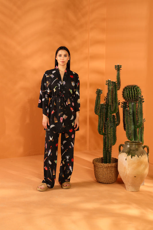 LUMPY JUMPER KİMONO PANTOLON TAKIM