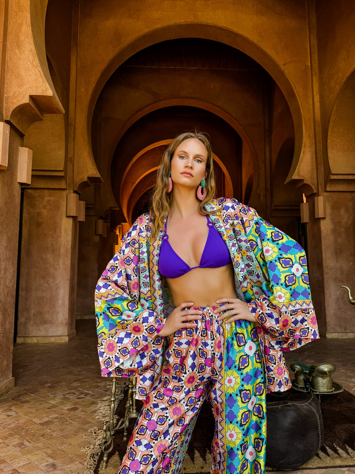 Ethnic Kısa Kimono