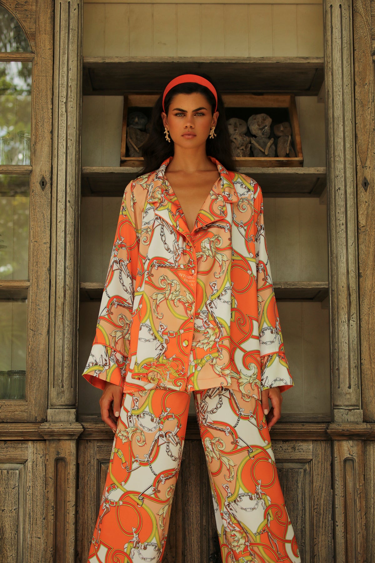 Aurelie Orange Pantolon