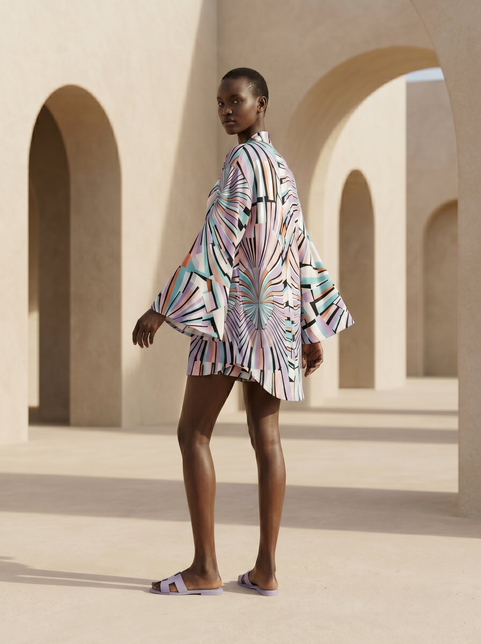 SPLIT KISA KIMONO&ŞORT TAKIM