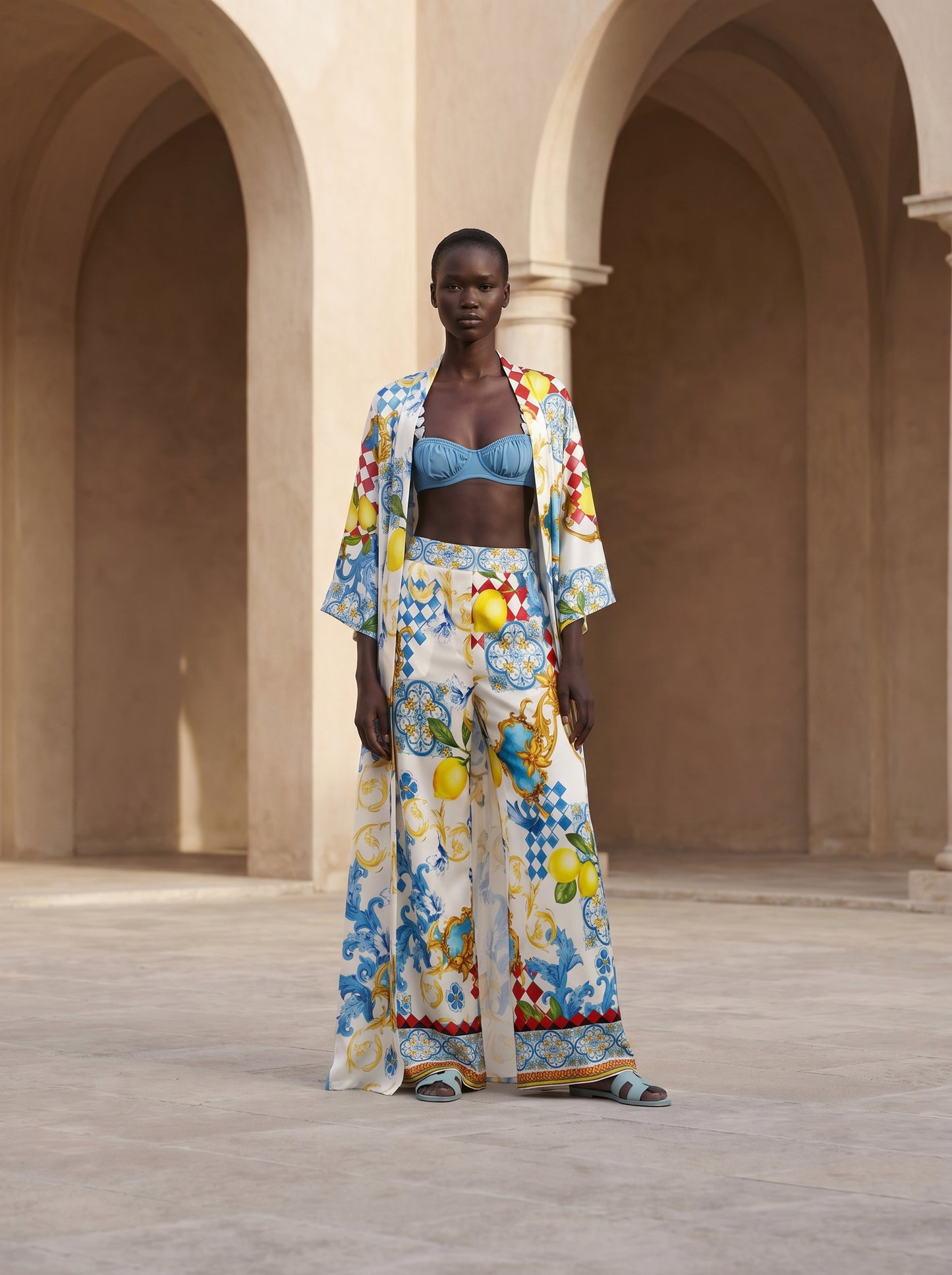 CAPRI UZUN Kimono&PANTOLON TAKIM