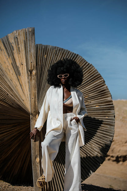 La Pause Krem Kısa Kimono