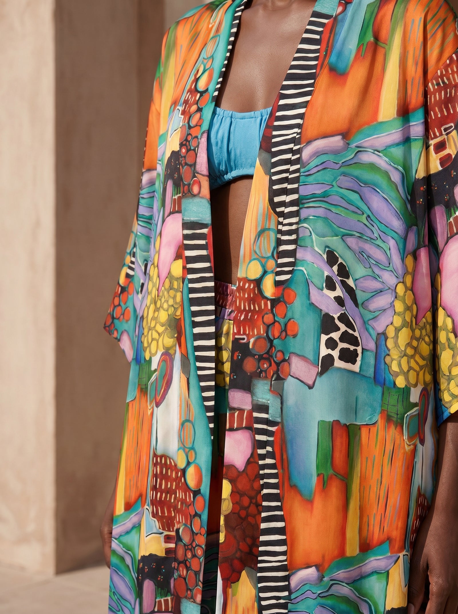 AMALFI UZUN KIMONO&PANTOLON TAKIM