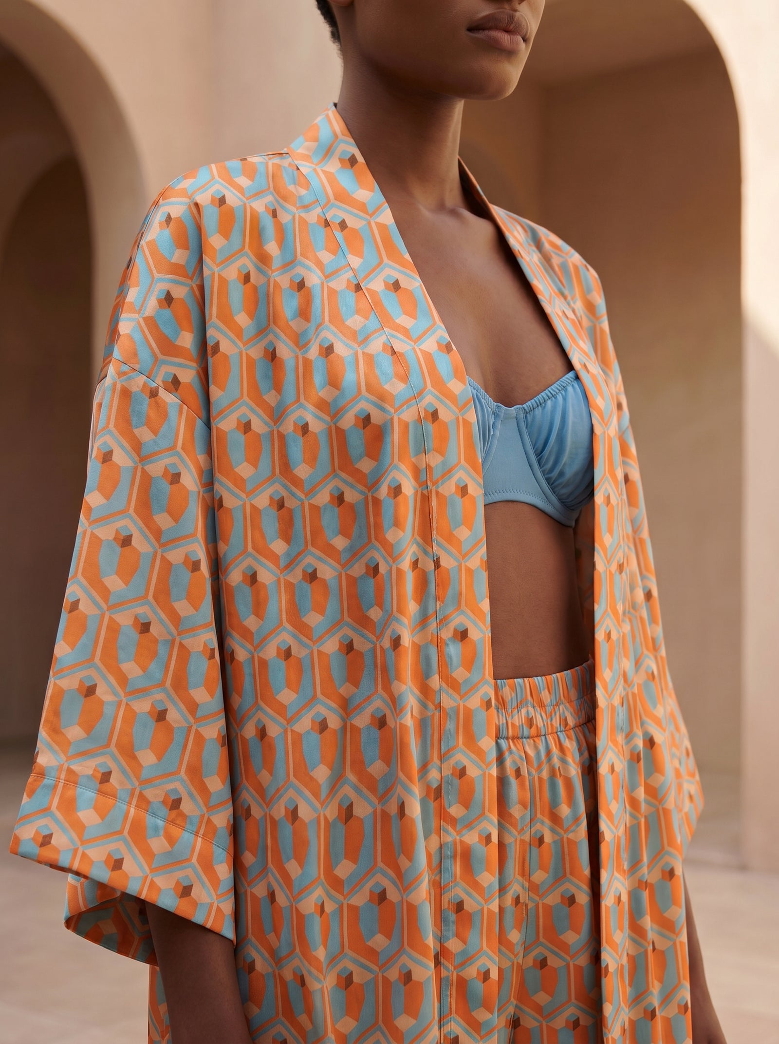 CANNES UZUN KIMONO&PANTOLON TAKIM