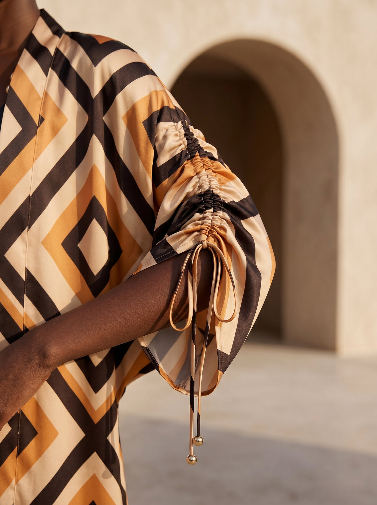 NAXOS BÜZGÜLÜ UZUN KIMONO&PANTOLON TAKIM
