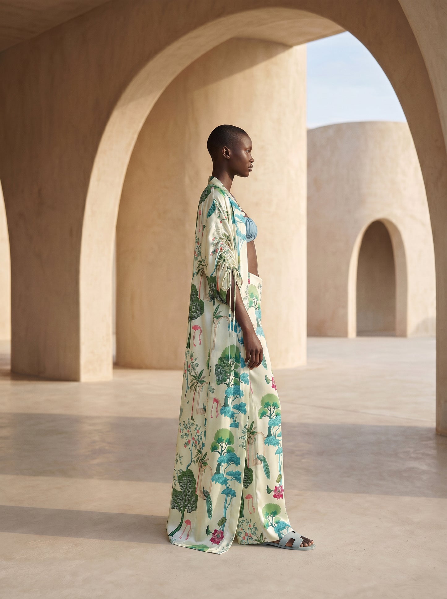 ST. TROPEZ BÜZGÜLÜ UZUN KIMONO