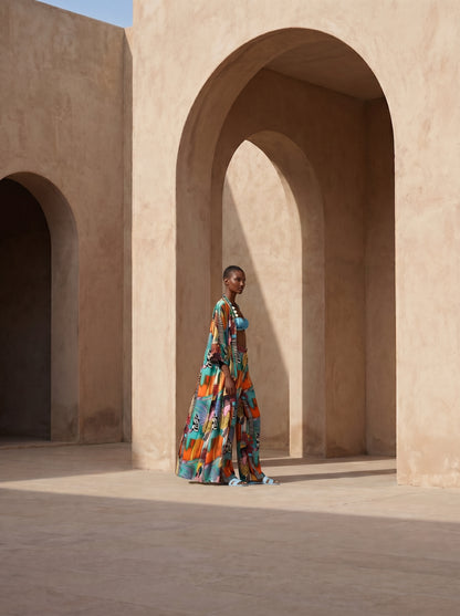 AMALFI UZUN Kimono&PANTOLON TAKIM