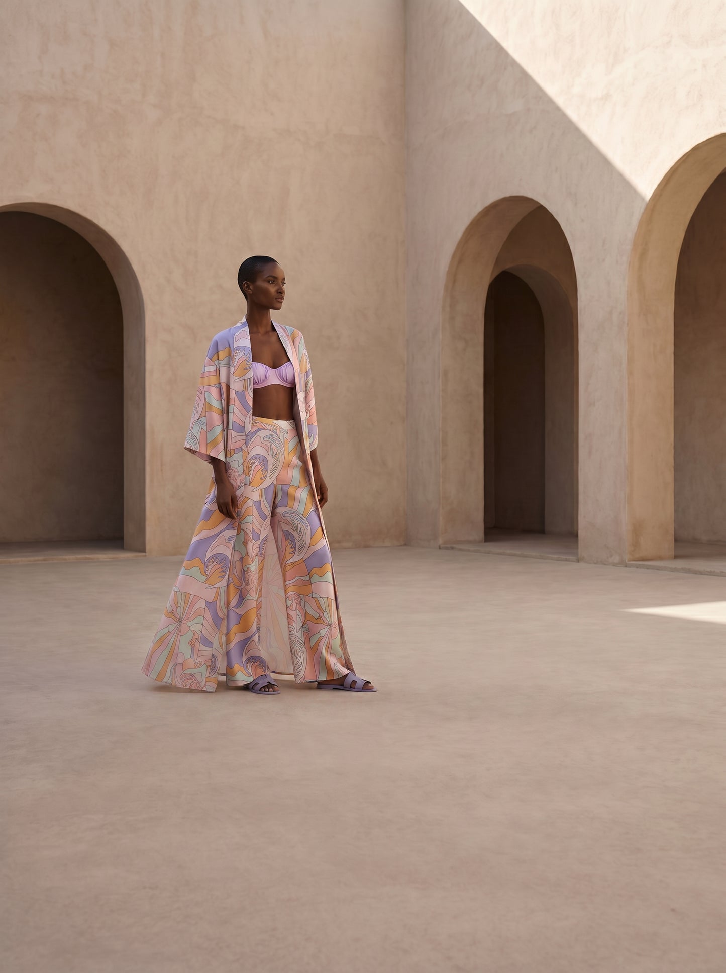 ELBA UZUN Kimono&PANTOLON TAKIM