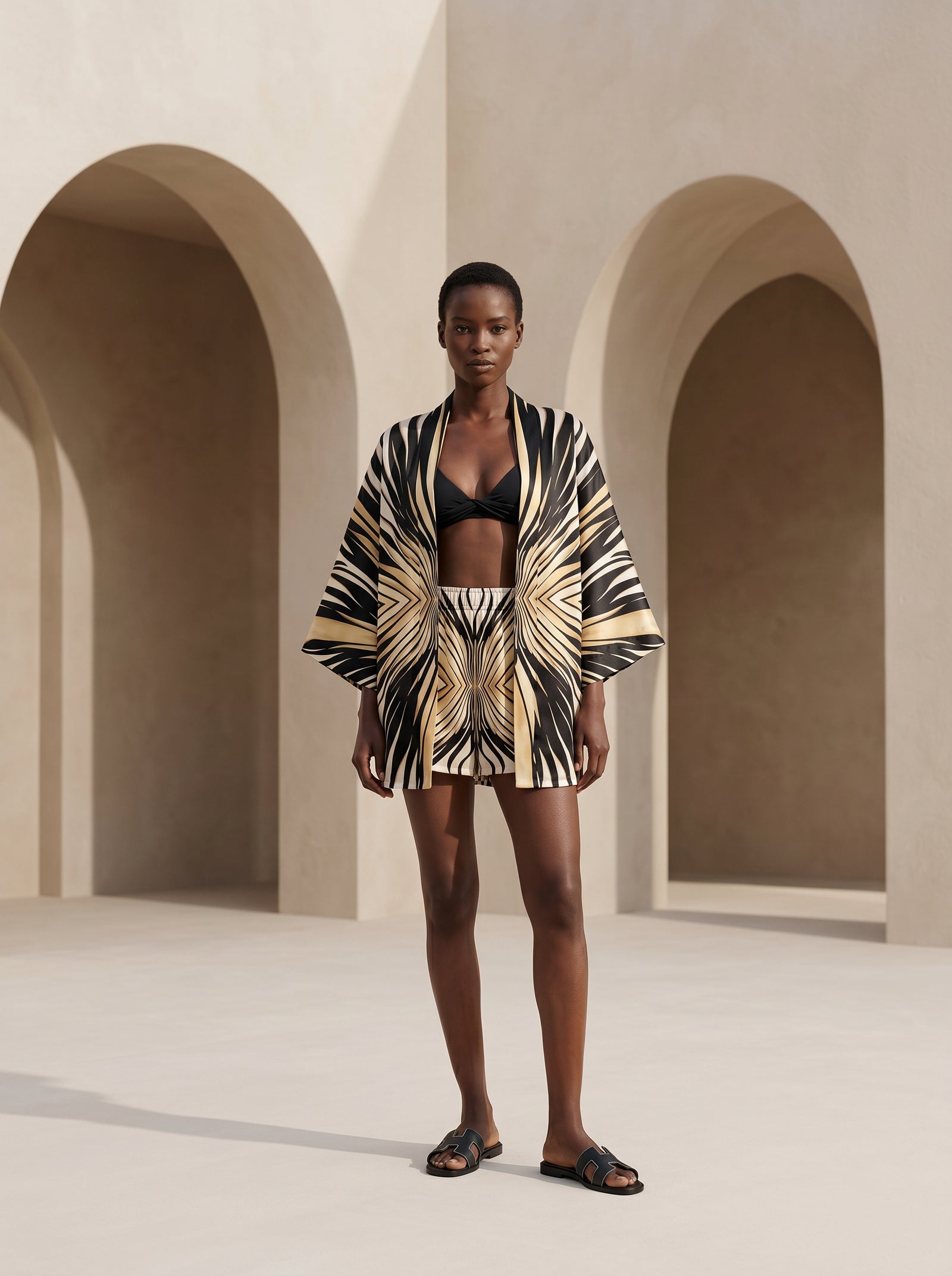 MALAGA KISA KIMONO&ŞORT TAKIM
